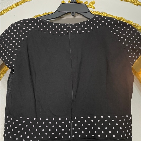 Hell Bunny Vixen Black Polka Dot Vintage Pinup Dress 2XL Rockabilly Retro - Picture 3 of 7